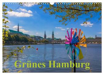 Kalender/Terminbuch Grünes Hamburg (Wandkalender 2027 DIN A3 quer), CALVENDO Monatskalender Calvendo
