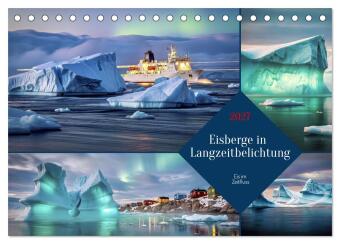 Kalender/agenda Eisberge in Langzeitbelichtung (Tischkalender 2027 DIN A5 quer), CALVENDO Monatskalender 