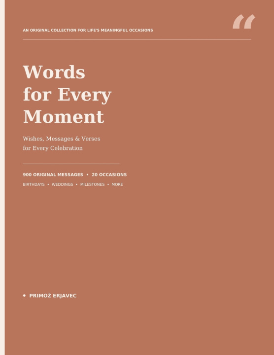 Libro Words for Every Moment Primoz Erjavec