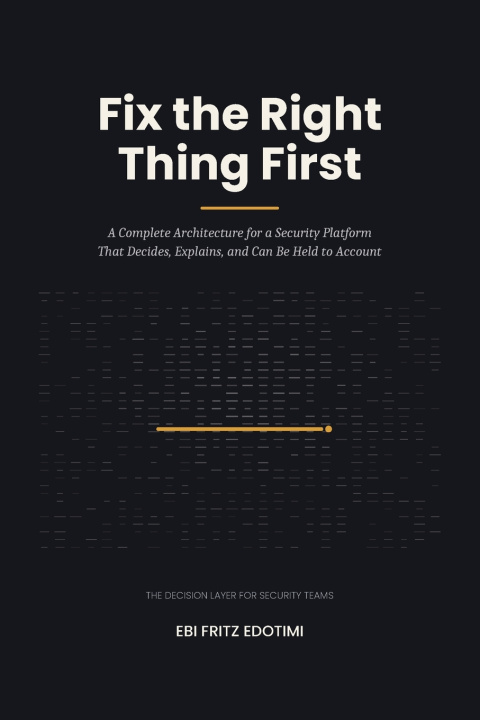 Kniha Fix the Right Thing First Ebi Fritz Edotimi