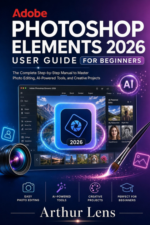 Carte ADOBE PHOTOSHOP ELEMENTS 2026 USER GUIDE FOR BEGINNERS Arthur Lens