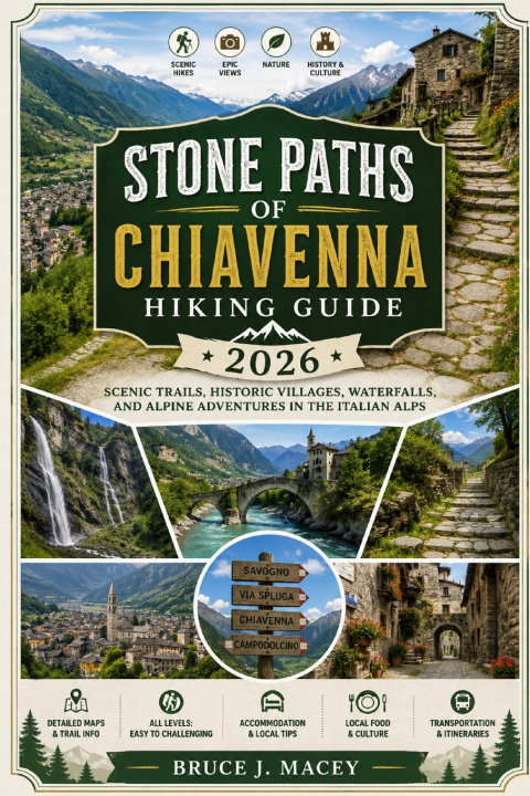 Könyv STONE PATHS OF CHIAVENNA HIKING GUIDE 2026 BRUCE J. MACEY