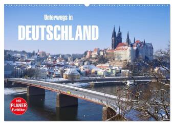 Naptár/Határidőnapló Unterwegs in Deutschland (Wandkalender 2027 DIN A2 quer), CALVENDO Monatskalender Calvendo