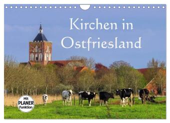 Kalender/Terminbuch Kirchen in Ostfriesland (Wandkalender 2027 DIN A4 quer), CALVENDO Monatskalender Calvendo