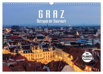 Kalender/Terminbuch Graz - Metropole der Steiermark (Wandkalender 2027 DIN A3 quer), CALVENDO Monatskalender Calvendo