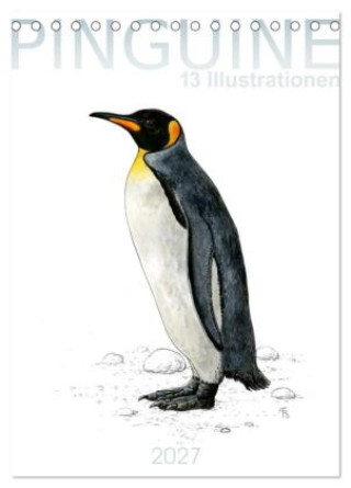 Kalender/Terminbuch Pinguine - 13 Illustrationen (Tischkalender 2027 DIN A5 hoch), CALVENDO Monatskalender Calvendo