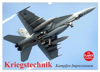 Naptár/Határidőnapló Kriegstechnik. Kampfjet-Impressionen (Wandkalender 2027 DIN A3 quer), CALVENDO Monatskalender Calvendo