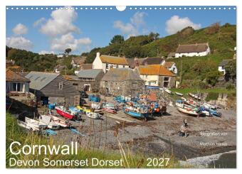 Calendario/Agenda Cornwall - Devon Somerset Dorset (Wandkalender 2027 DIN A3 quer), CALVENDO Monatskalender Calvendo