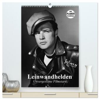 Kalendář/Diář Leinwandhelden. Unvergessene Filmstars (hochwertiger Premium Wandkalender 2027 DIN A2 hoch), Kunstdruck in Hochglanz Calvendo