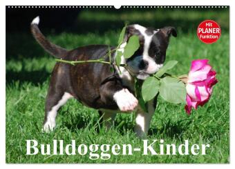 Kalender/Terminbuch Bulldoggen-Kinder (Wandkalender 2027 DIN A2 quer), CALVENDO Monatskalender Calvendo
