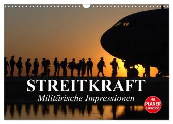 Kalendár/Diár Streitkraft. Militärische Impressionen (Wandkalender 2027 DIN A3 quer), CALVENDO Monatskalender Calvendo