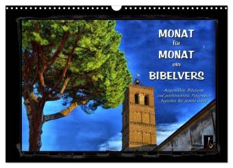 Kalender/agenda Monat für Monat ein Bibelvers (Wandkalender 2027 DIN A3 quer), CALVENDO Monatskalender Calvendo