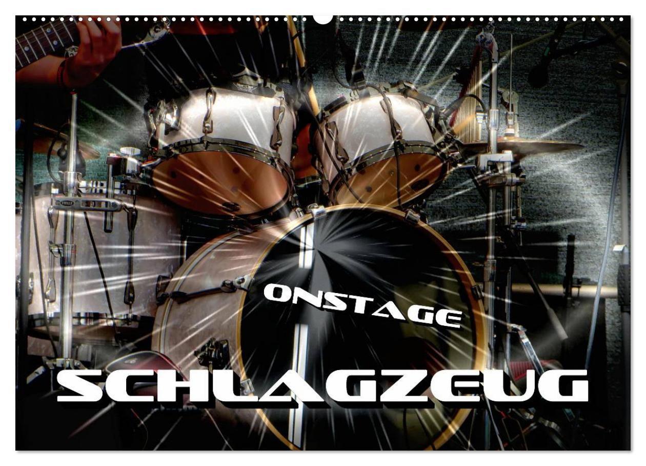 Naptár/Határidőnapló Schlagzeug onstage (Wandkalender 2027 DIN A2 quer), CALVENDO Monatskalender Calvendo
