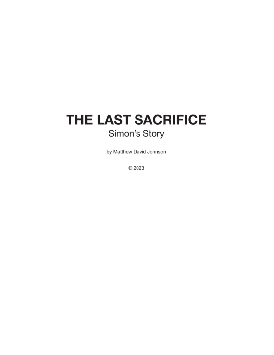 Knjiga The Last Sacrifice Matthew David Johnson