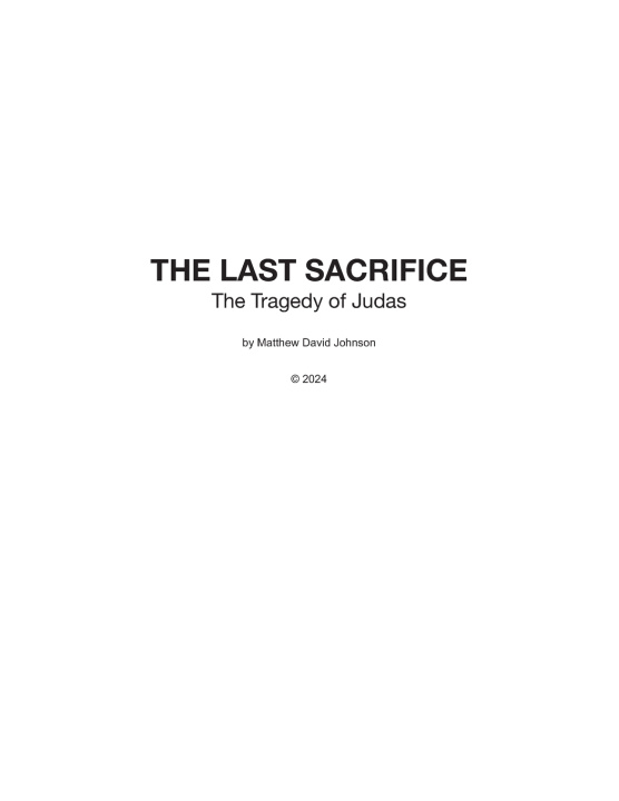 Knjiga The Last Sacrifice Matthew David Johnson