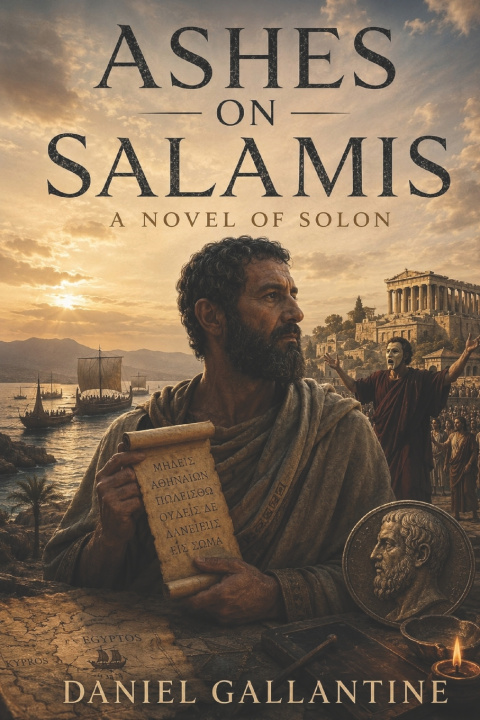 Knjiga ASHES ON SALAMIS DANIEL GALLANTINE