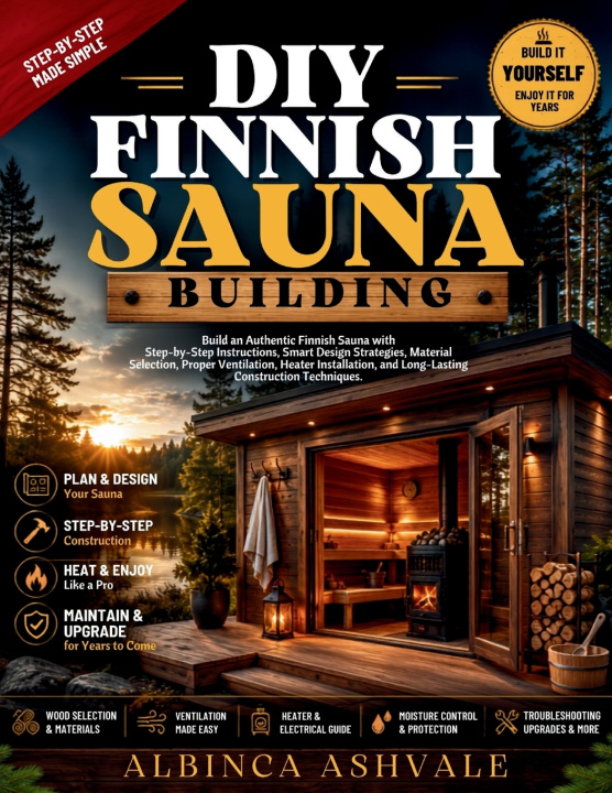 Książka DIY FINNISH SAUNA BUILDING Albinca Ashvale