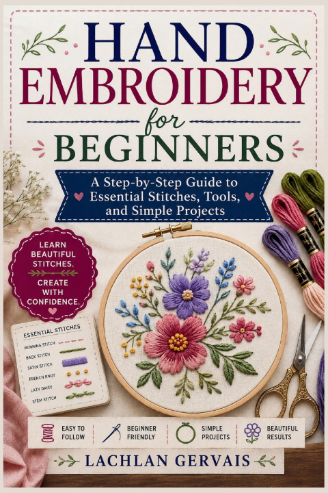 Knjiga Hand Embroidery for Beginners Lachlan Gervais