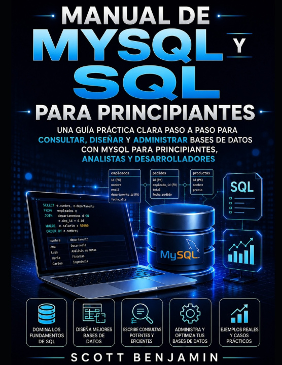 Libro MANUAL DE MYSQL Y SQL PARA PRINCIPIANTES SCOTT BENJAMIN