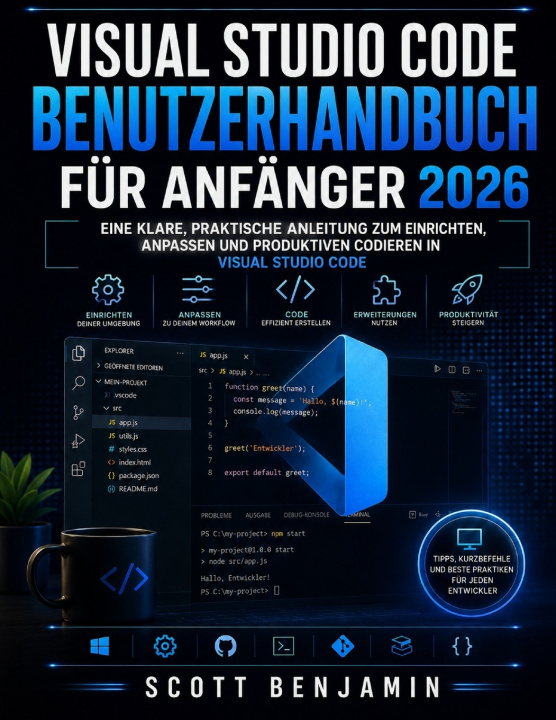 Libro VISUAL STUDIO CODE BENUTZERHANDBUCH FÜR ANFÄNGER 2026 SCOTT BENJAMIN
