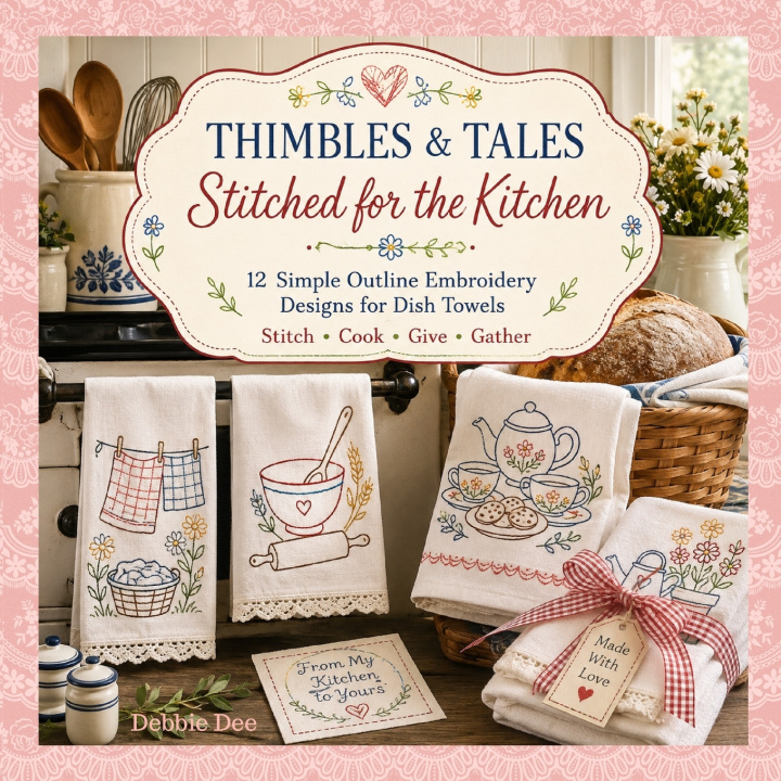 Kniha Thimbles & Tales Stitched for the Kitchen Debbie Dee