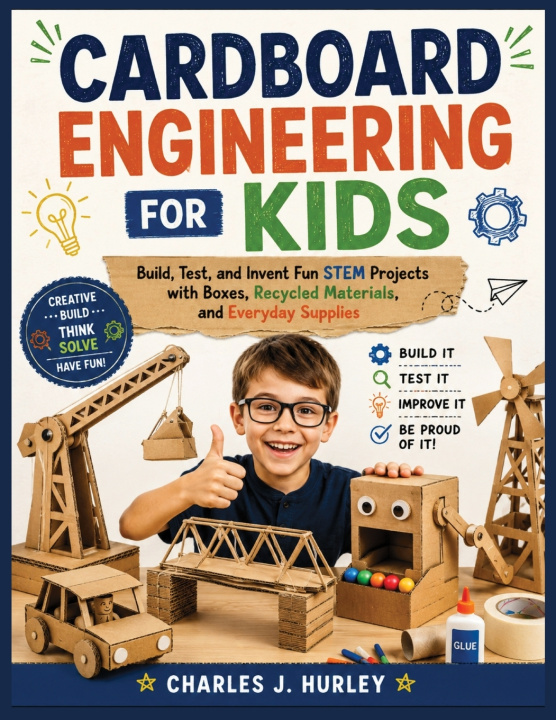 Livro CARDBOARD ENGINEERING FOR KIDS CHARLES J. HURLEY