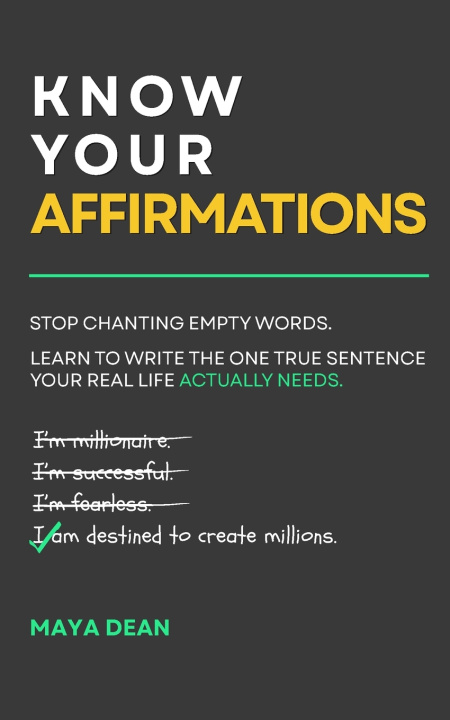Knjiga Know Your Affirmations Maya Dean