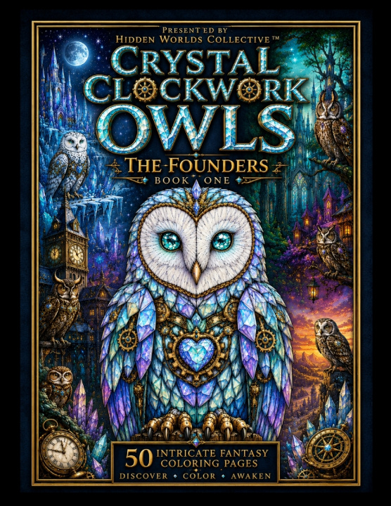Libro Crystal Clockwork Owls Hidden Worlds Collective