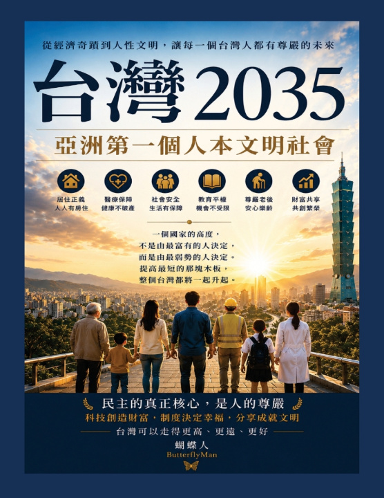 Kniha 台灣2035 蝴蝶人