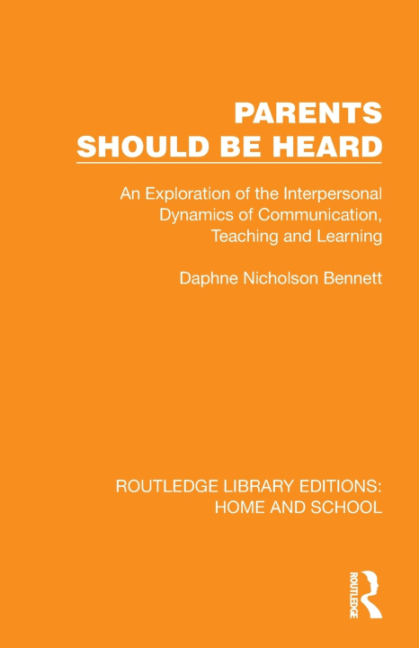 Boek Parents Should Be Heard Daphne Nicholson Bennett