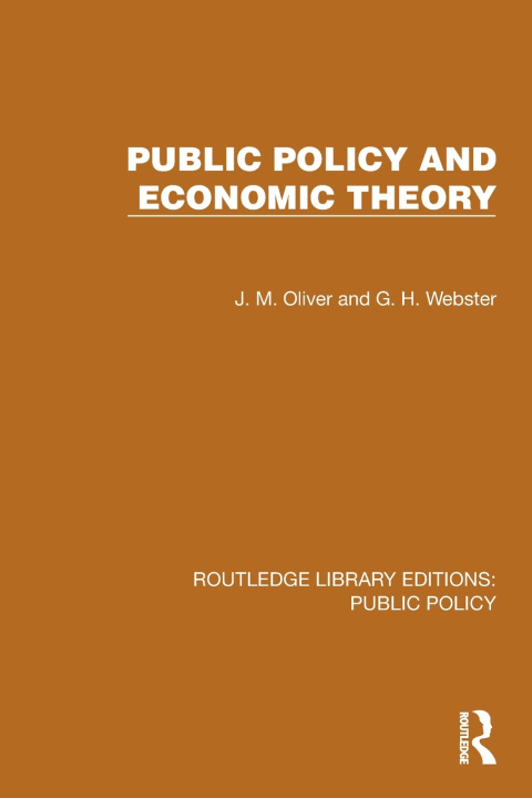 Boek Public Policy and Economic Theory J. M. Oliver
