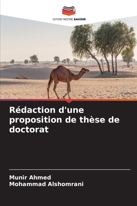 Kniha Rédaction d'une proposition de thèse de doctorat Munir Ahmed