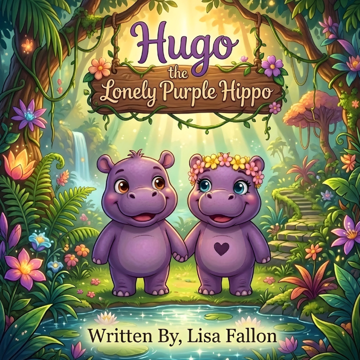 Книга Hugo The Lonely Purple Hippo Lisa Fallon