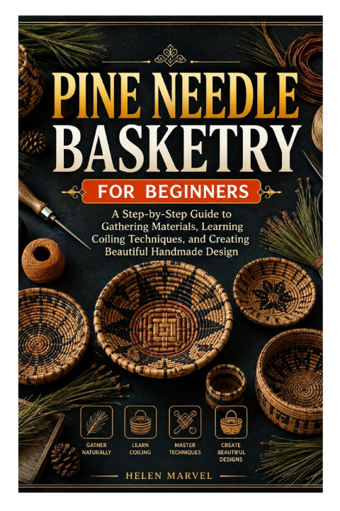 Knjiga PINE NEEDLE BASKETRY FOR BEGINNERS Helen Marvel