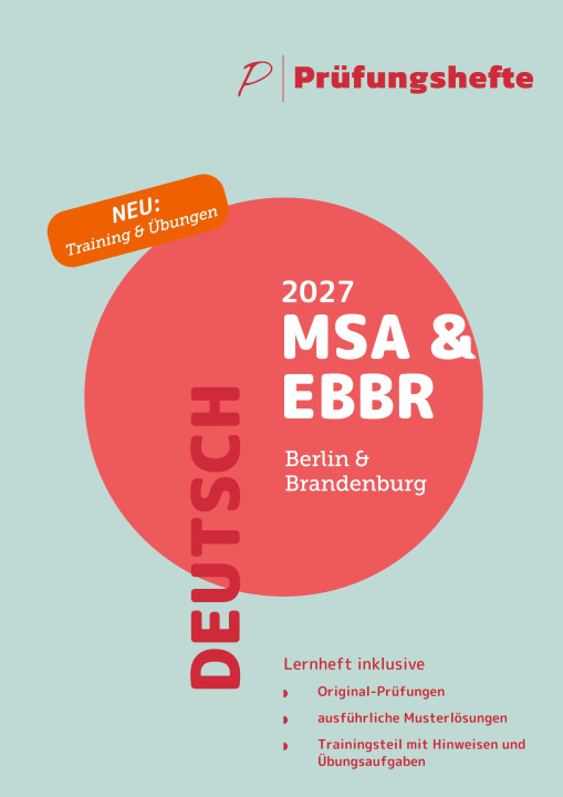 Buch Prüfungsheft MSA und eBBR 2027 Berlin/Brandenburg - Deutsch 