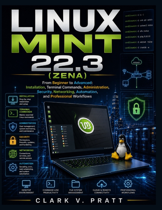 Book Linux Mint 22.3 (ZENA) Clark V. Pratt