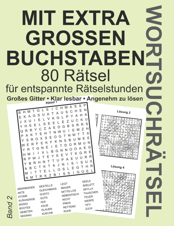Βιβλίο Wortsuchrätsel mit EXTRA GROSSEN BUCHSTABEN SilberDenker Verlag
