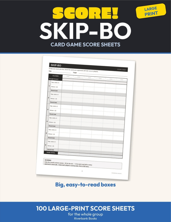 Buch Score! Skip-Bo Score Sheets - Large Print Craig Lingard