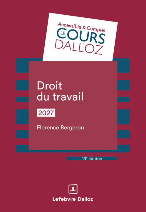 Libro Droit du travail 2027. 13e éd. Florence Bergeron