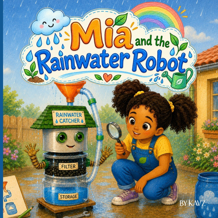 Książka Mia and the Rainwater Robot Kavz Publication