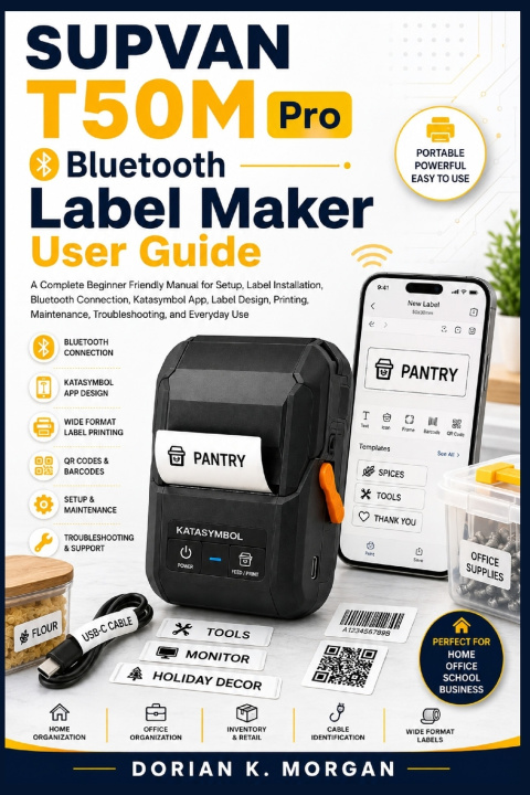 Book SUPVAN T50M Pro Bluetooth Label Maker User Guide Dorian K. Morgan