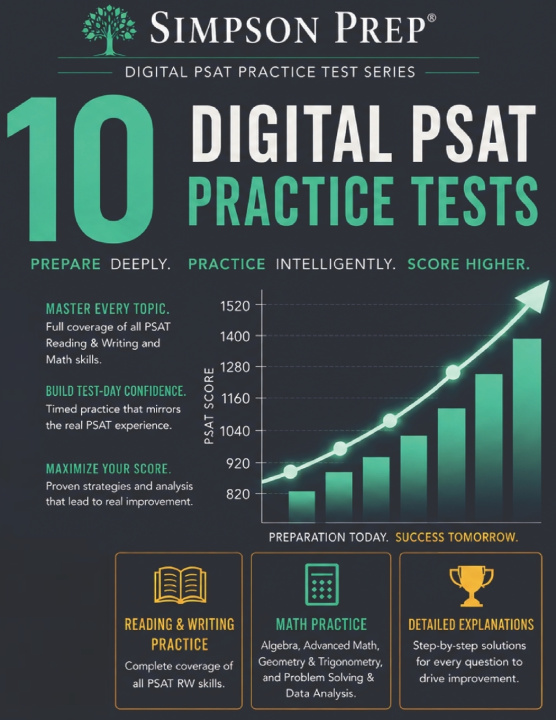 Libro 10 Digital PSAT Practice Tests Simpson Prep