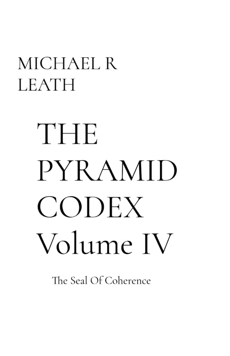 Kniha THE PYRAMID CODEX Volume IV MICHAEL R LEATH