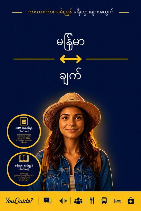 E-Book Language Guide for Travelers - Burmese to Czech YouGuide