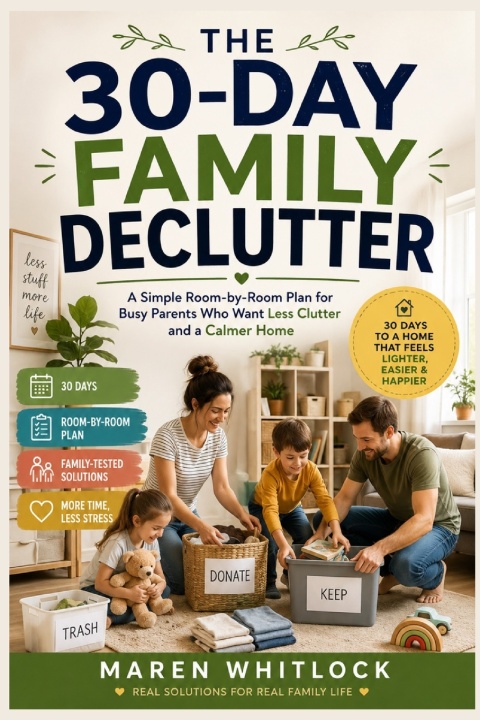 Książka THE 30-DAY FAMILY DECLUTTER Maren Whitlock