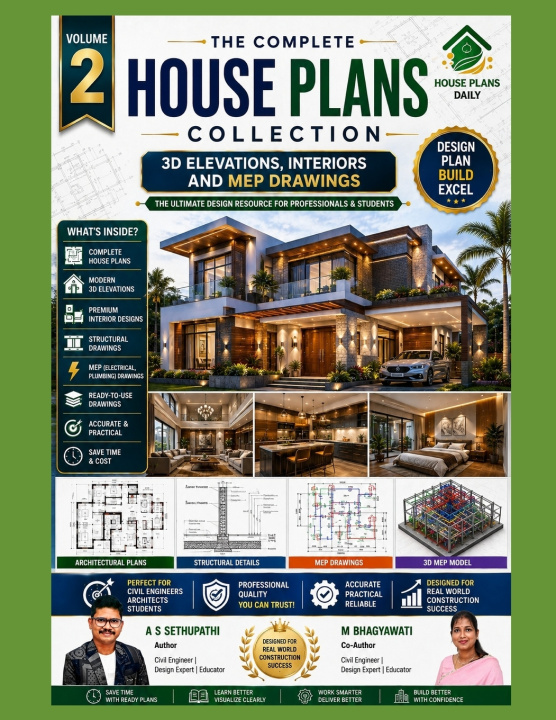 Buch The Complete House Plans Collection Volume 2 - 3D Elevations Interiors and MEP Drawings M Bhagyawati