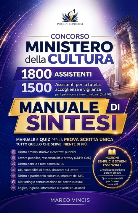 Buch Concorso Ministero della Cultura - Manuale Tascabile di Sintesi Marco Vincis