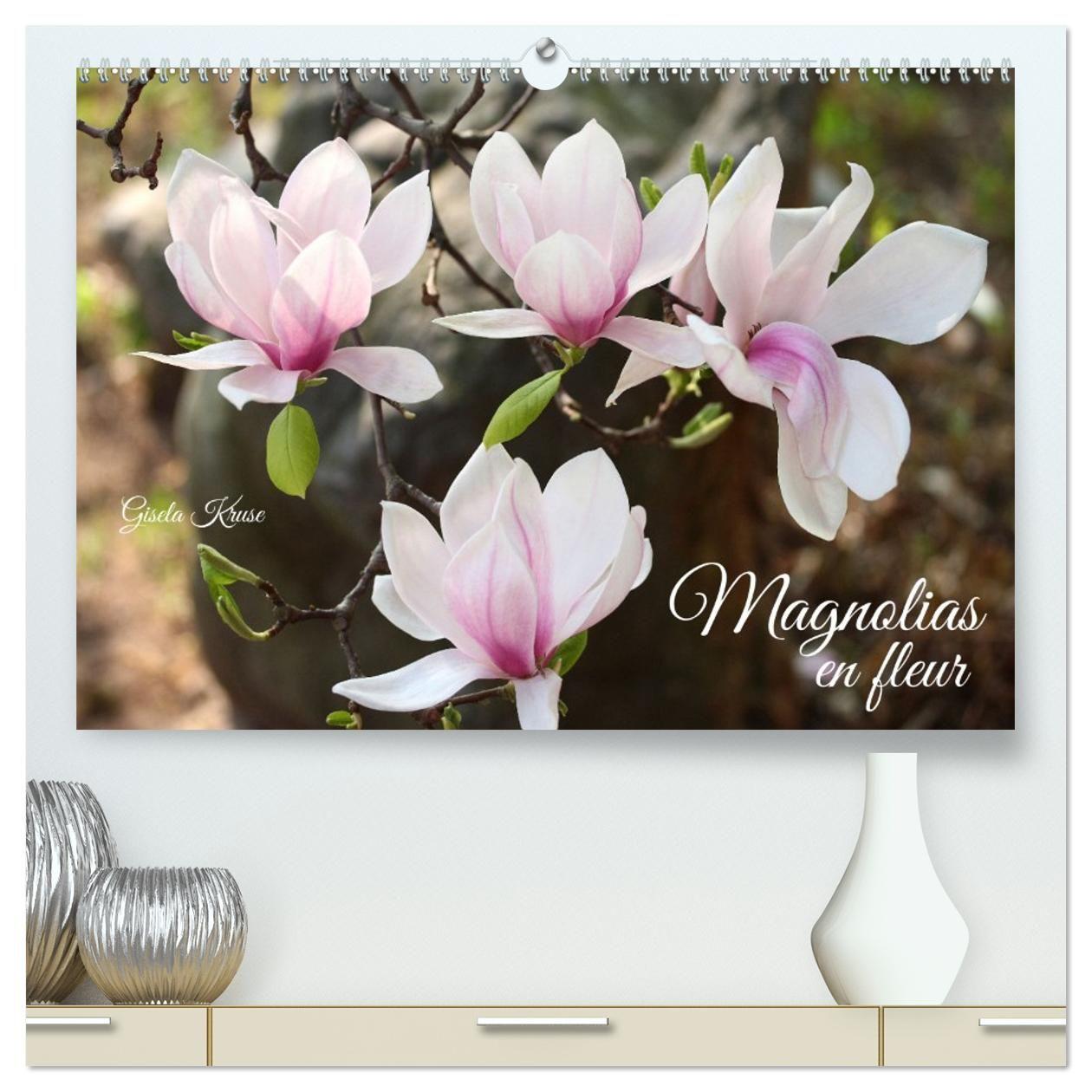 Kalendář/Diář MAGNOLIAS EN FLEUR CALENDRIER MURAL HAUT KRUSE GISELA