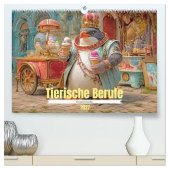 Kalendář/Diář Tierische Berufe - Humorwerke (hochwertiger Premium Wandkalender 2027 DIN A2 quer), Kunstdruck in Hochglanz Calvendo