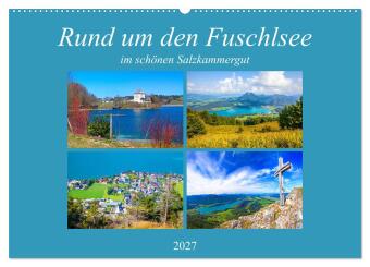 Kalendář/Diář Rund um den Fuschlsee (Wandkalender 2027 DIN A2 quer), CALVENDO Monatskalender Calvendo